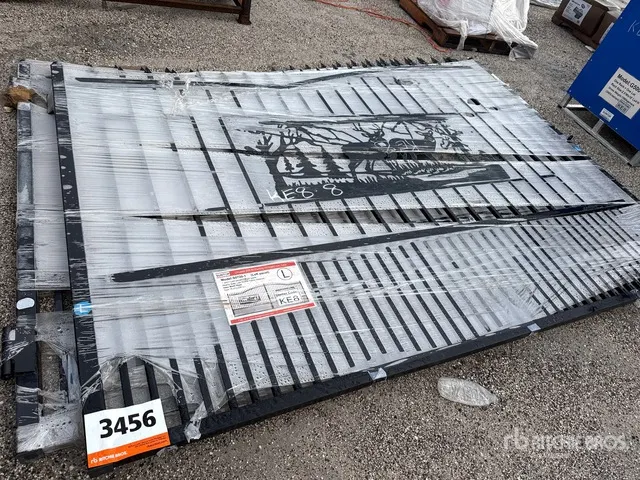 2026 SUNTOP S0720-1 20 ft x 7 ft Wrought Iron Bi-Parting Driveway Gate (Unused)