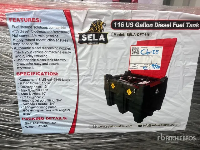 2026 SELA DFT116 116 gal Portable Poly Diesel Fuel Tank (Unused)