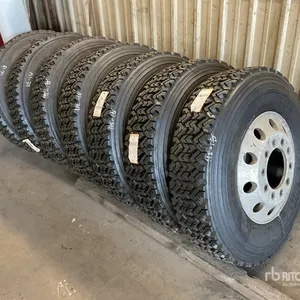 Quantity of (7) Recapped 11R22.5 Wheels and Tires