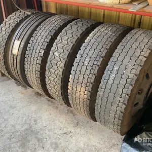 Quantity of 6 11R22.5 Tires w/ Wheels