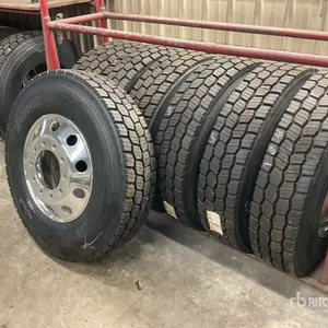 Quantity of (8) Recapped 11R22.5 Wheels and Tires