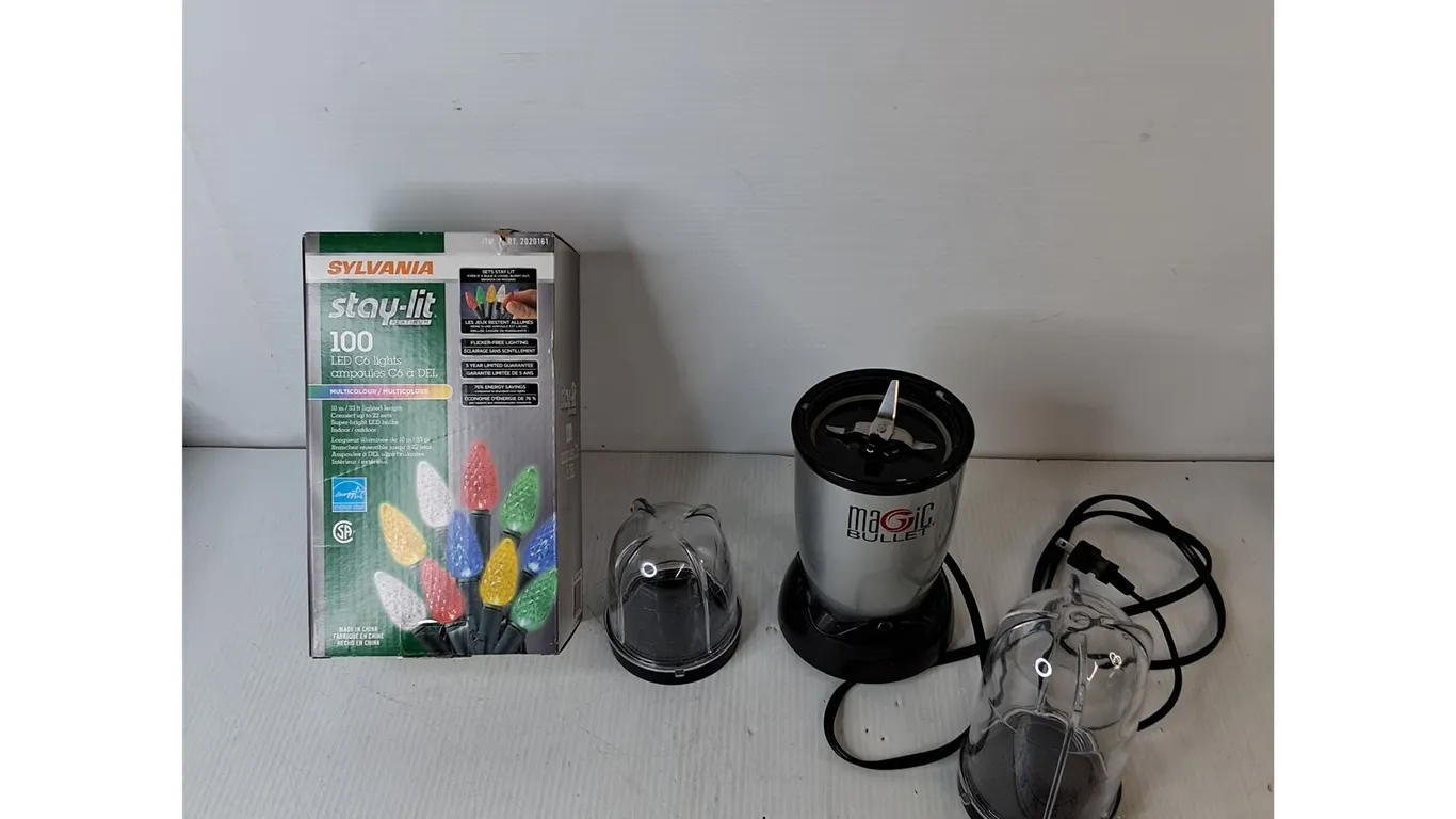 Sylvania String Lights- NIB & Magic Bullet Blender- As Is