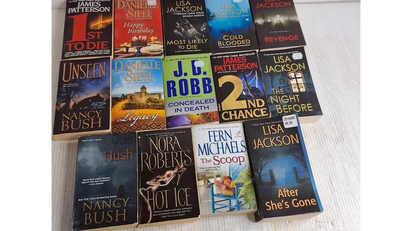(14) Paperback Mystery Novels - Danielle Steel, Nancy Bush, Lisa Jackson