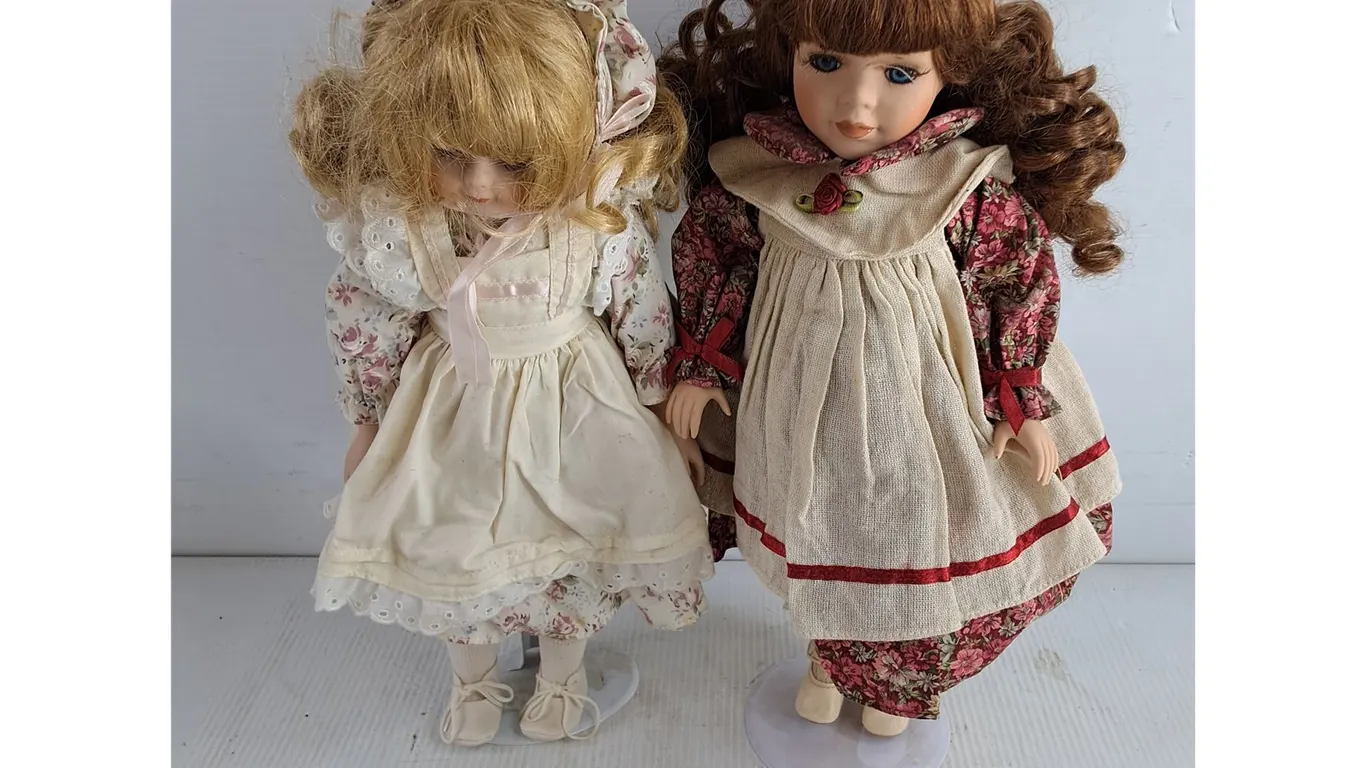 (2) Porcelain Dolls
