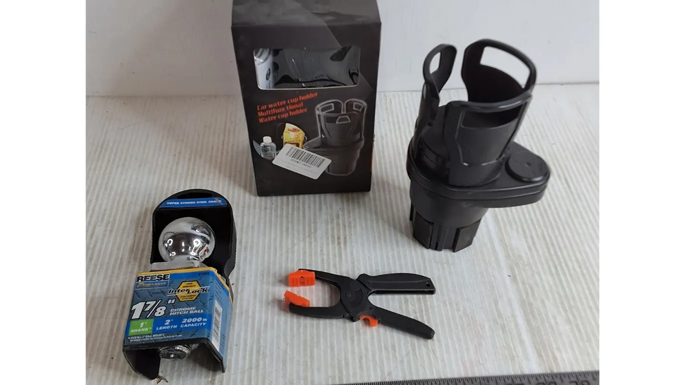 Car Cup Holders, Reese Chrome Hitch Ball, Clamp