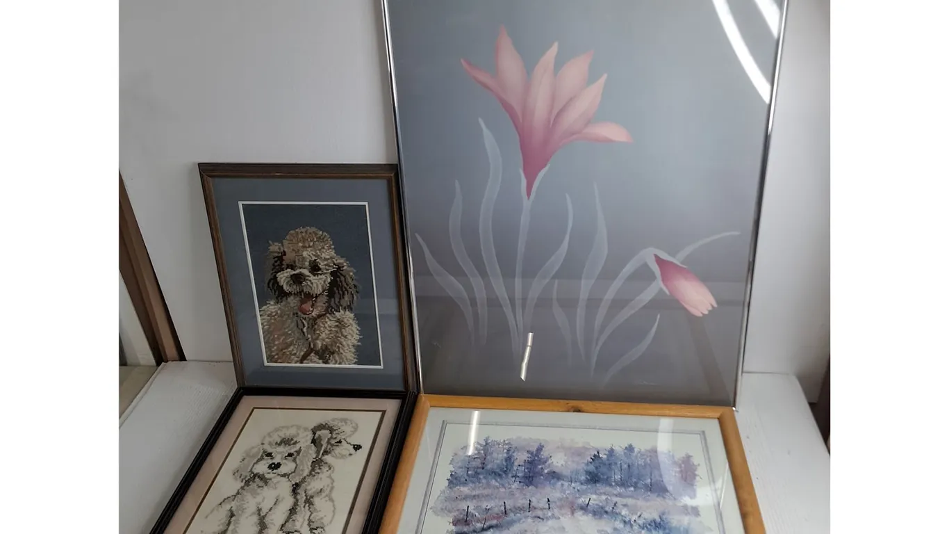 (4) Framed Wall Decor - Largest 22" x 28" - Pickup Only
