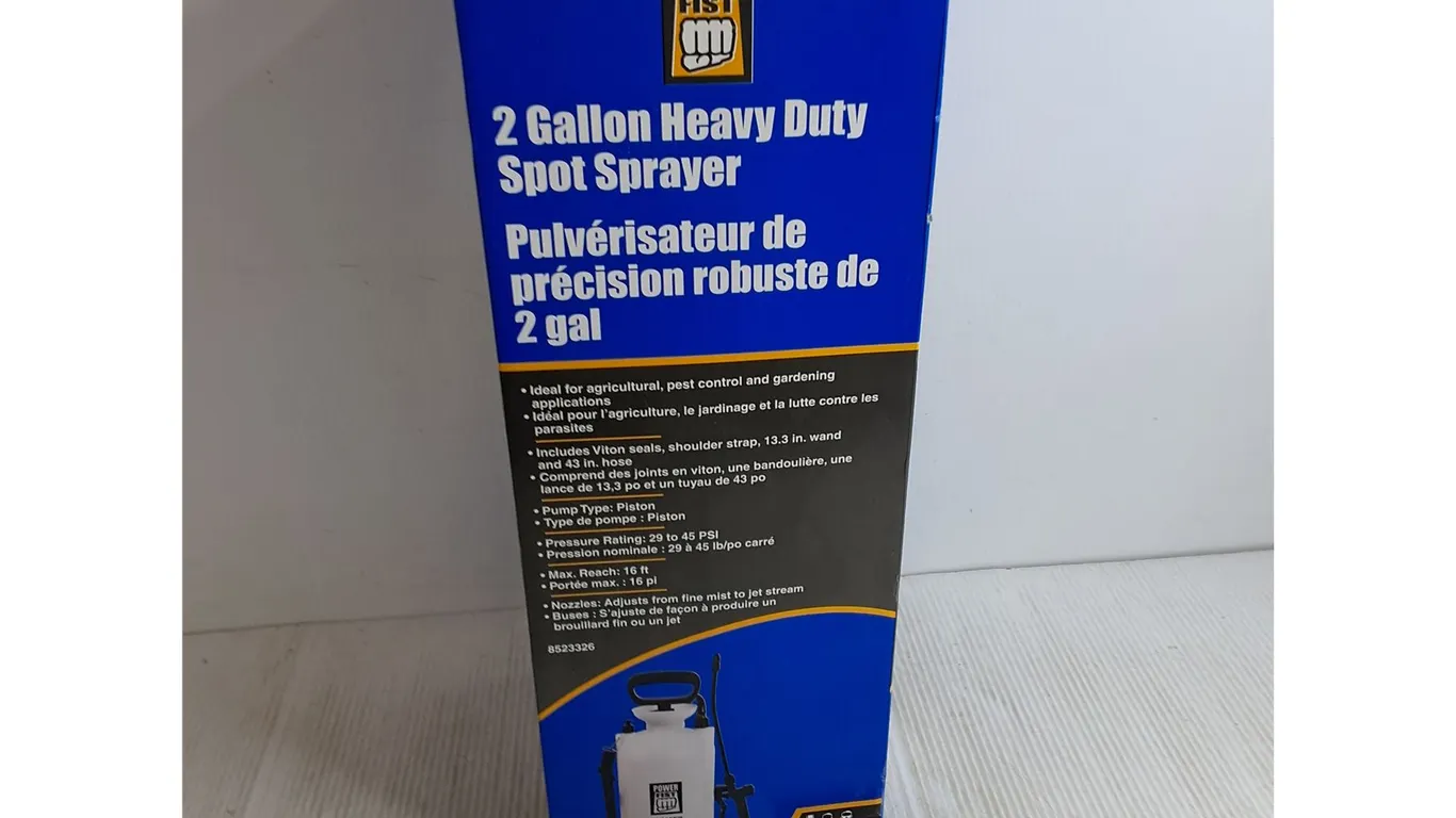 NIB Power Fist 2 Gallon HD Spot Sprayer - 21x8x8" Box