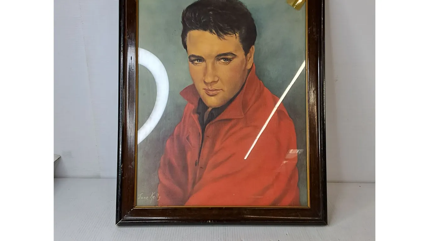 Wall Art Portrait of Elvis 21"x16" ( cannot ship)