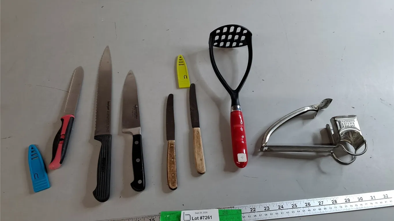 Kitchen Knives, Potato Masher, Mouli Grater