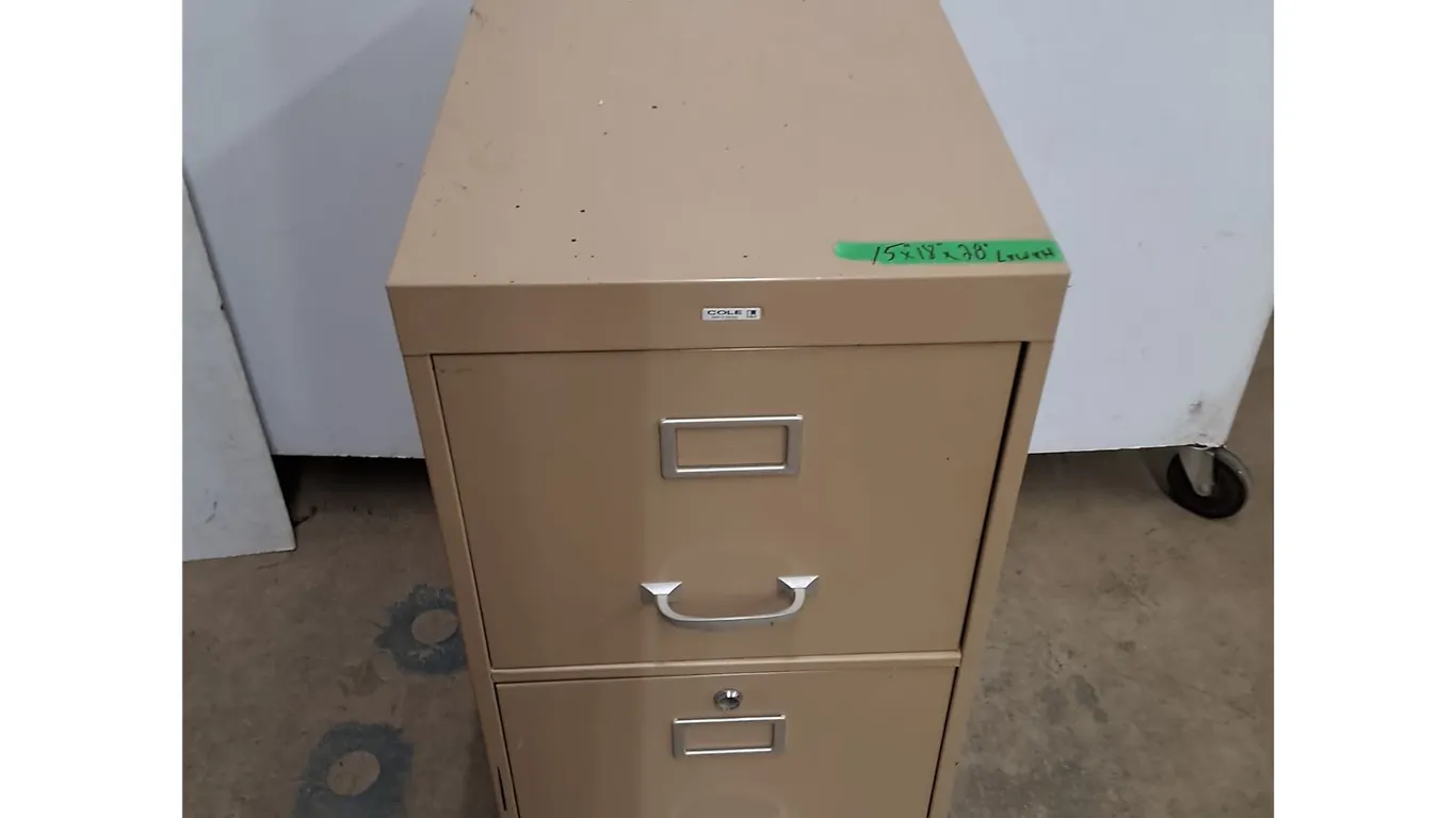 * Metal Cole 2-Drawer File Cabinet - Cannot Ship