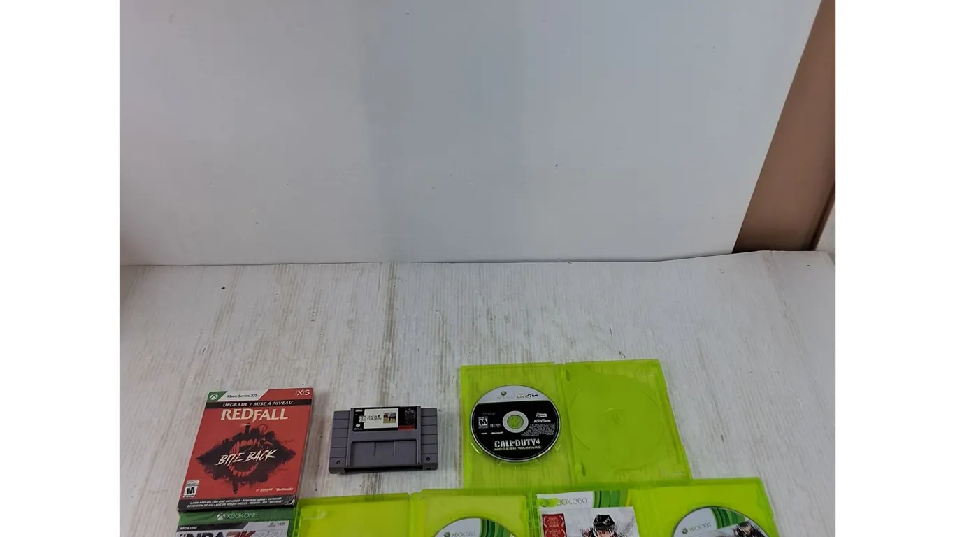 (5) XBox Games, COD4 & MW3, NHL 11, Redfall Upgrade, NBA 22, SNES PGA Tour 96
