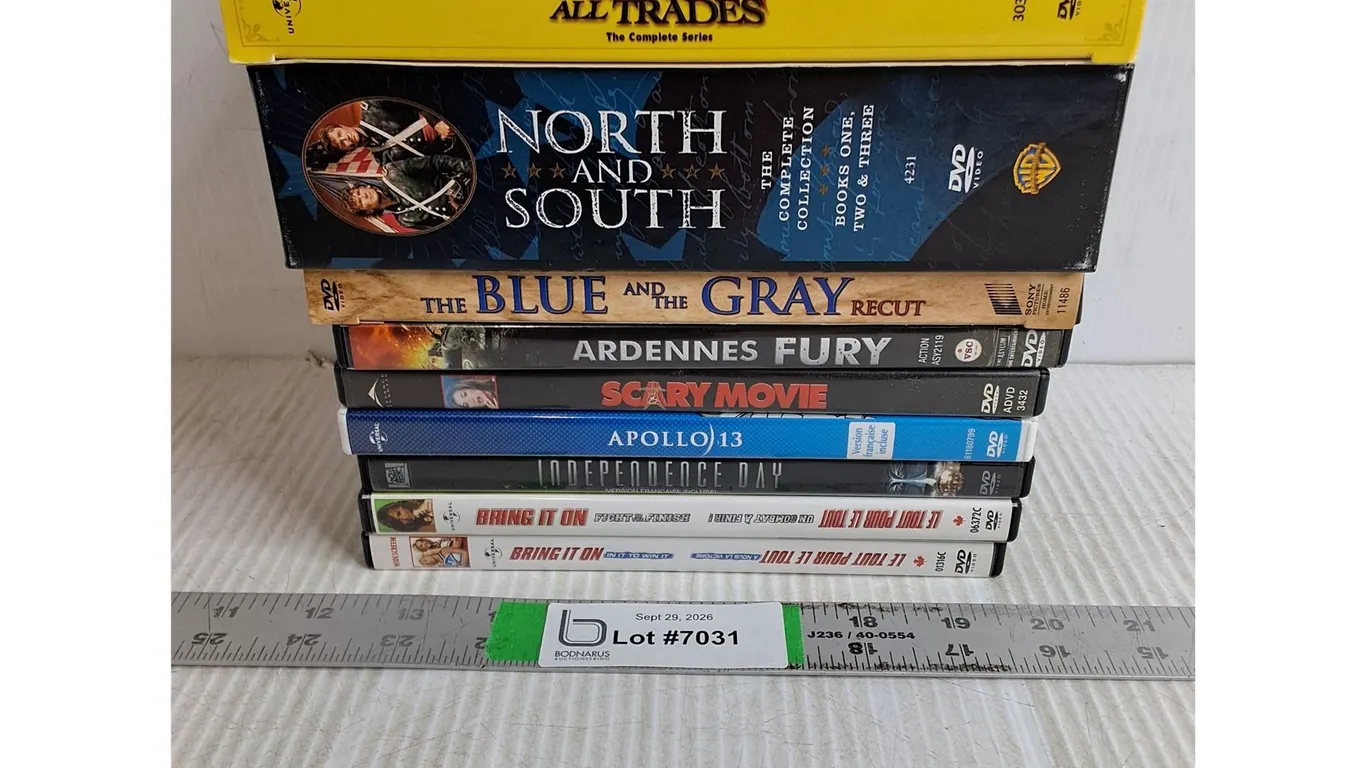 (9) DVD Movies & TV Series-North and South,Scary Movie,Apollo 13,Bring it On and more
