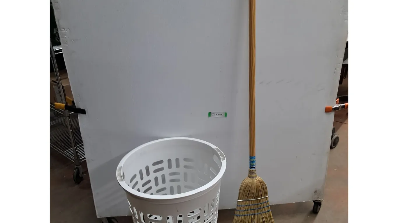 * Laundry Hamper & HD Corn Broom - Cannot Ship