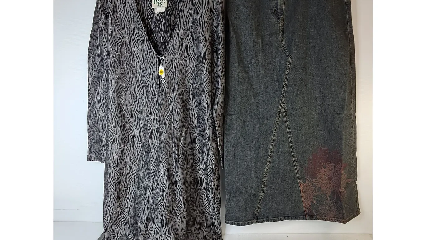 Women's Dress Jacket-L & Denim Skirt- 12
