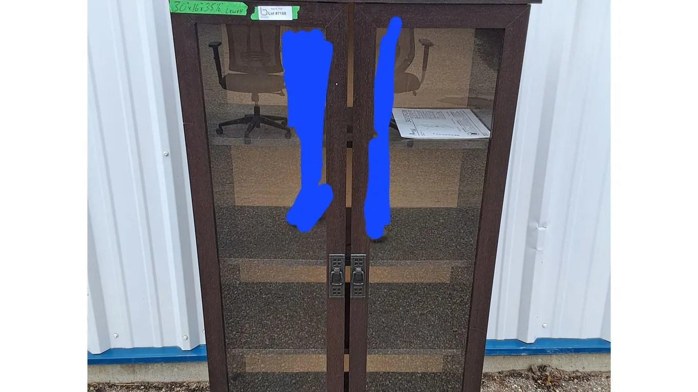 ~Particle Board Shelf with Doors 30" x 16" x 35 1/2" No Shipping