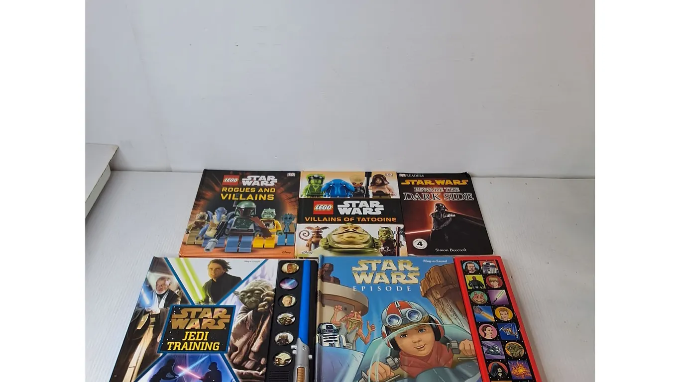(5) Star Wars Books ( some interactive, as is)