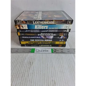 (8) DVD Movies-Leatherheads,Killers,Suicide Squad, National Treasure 1&2 and more
