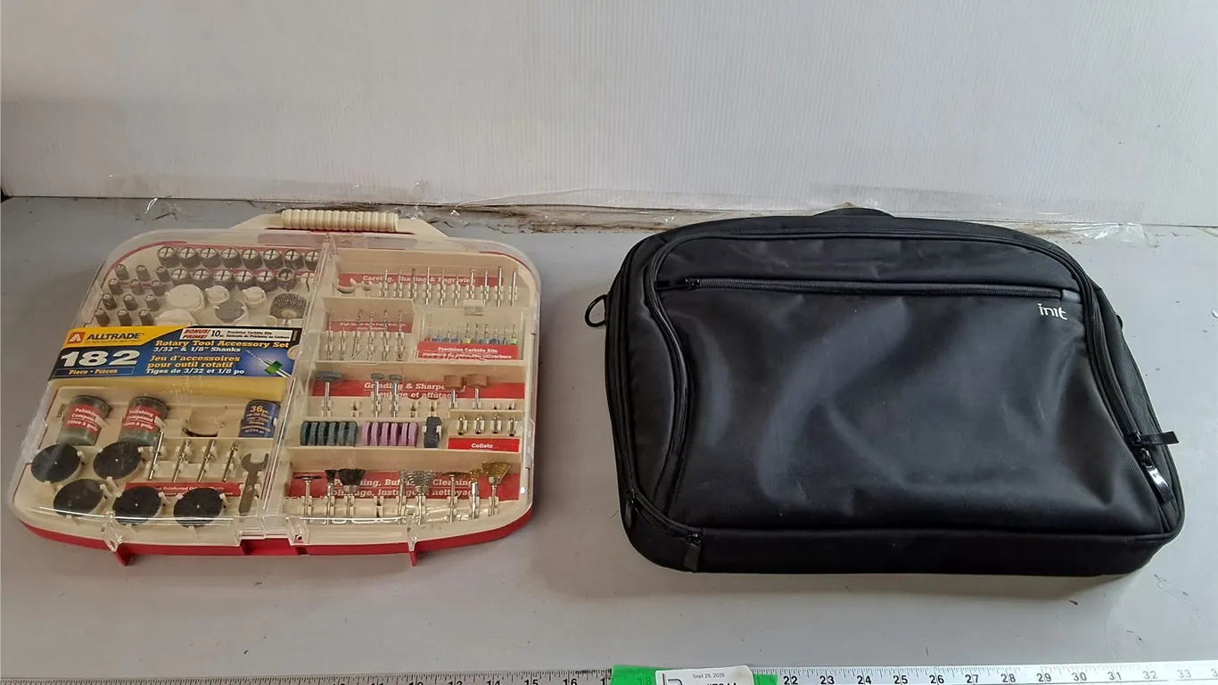Rotary Tool Accessory Set & Init Laptop Bag