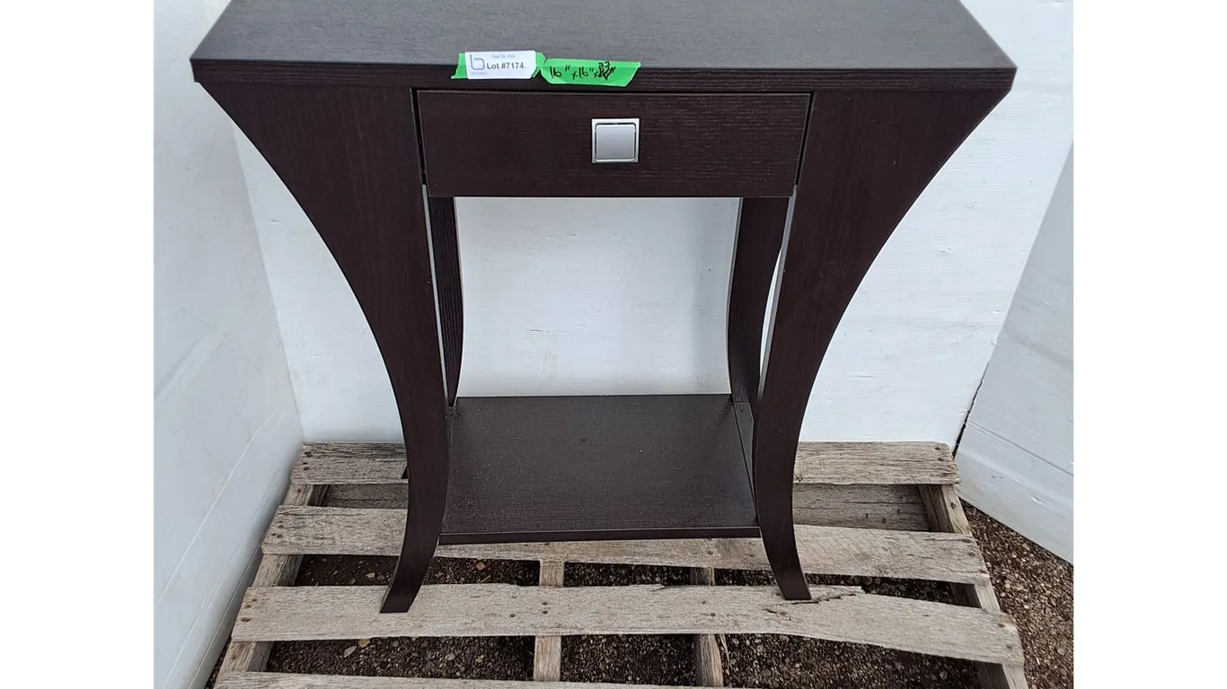 ~Black Particle Board Accent Table 16" x 16" x 27" No Shipping