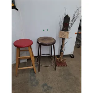 * (2) Stools, "Welcome To Our Nest" Front Entrance Decor - 46" High - Cannot Ship