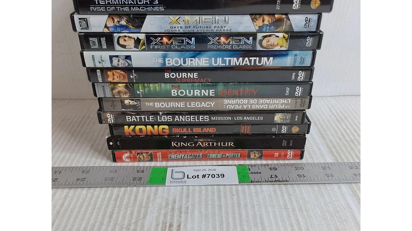 (12) DVD Movies-X-Men,Terminator 3,The Bourne Supremacy,Ultimatum,Identity,Legacy and more
