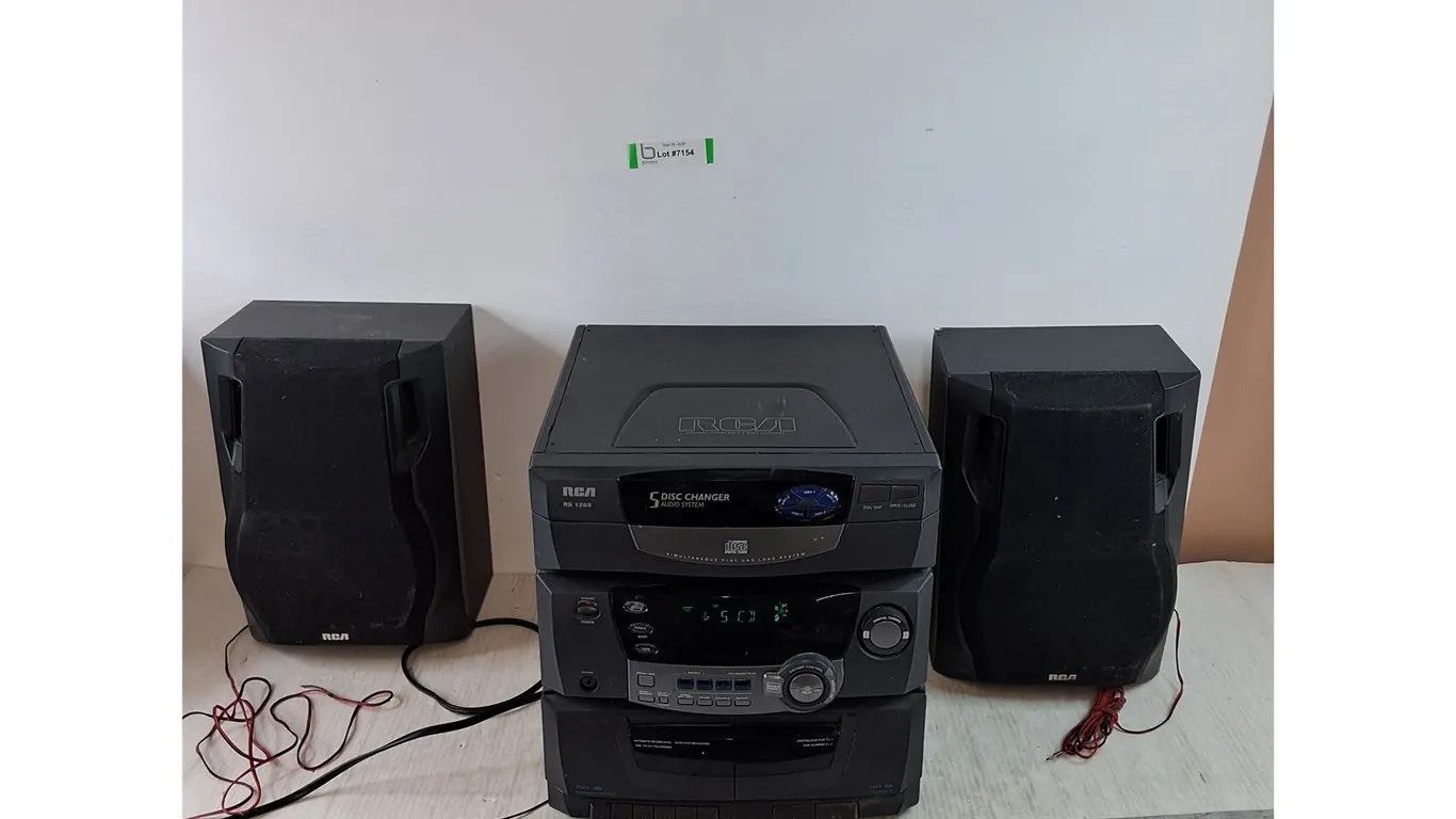 RCA 5 Disc Changer Audio System Works + Speakers