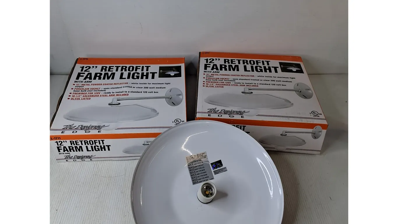 (2) 12" Retrofit Farm Lights (NIB)