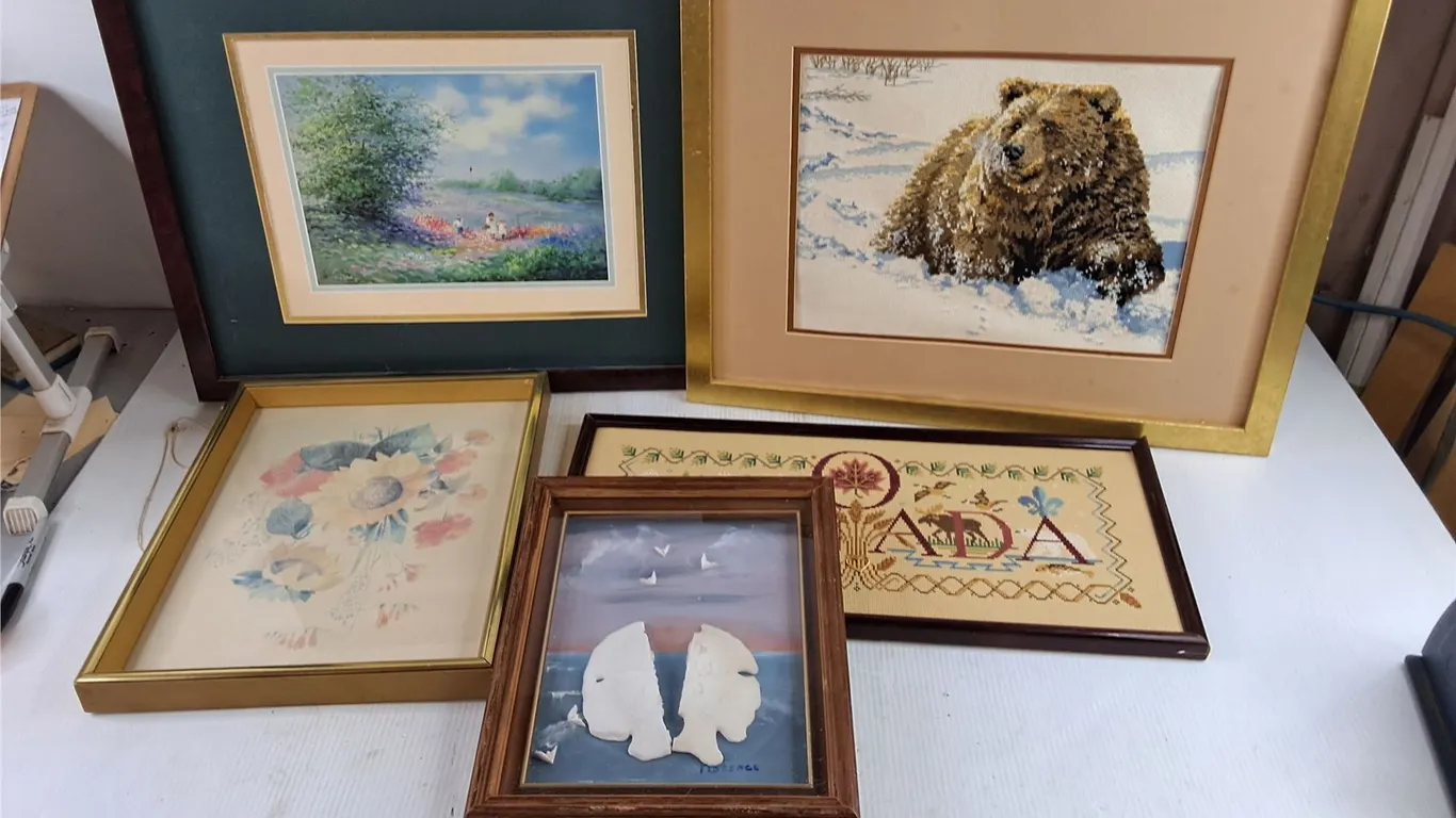 Framed Embroidery Wall Art, Prints & 3D Wall Decor