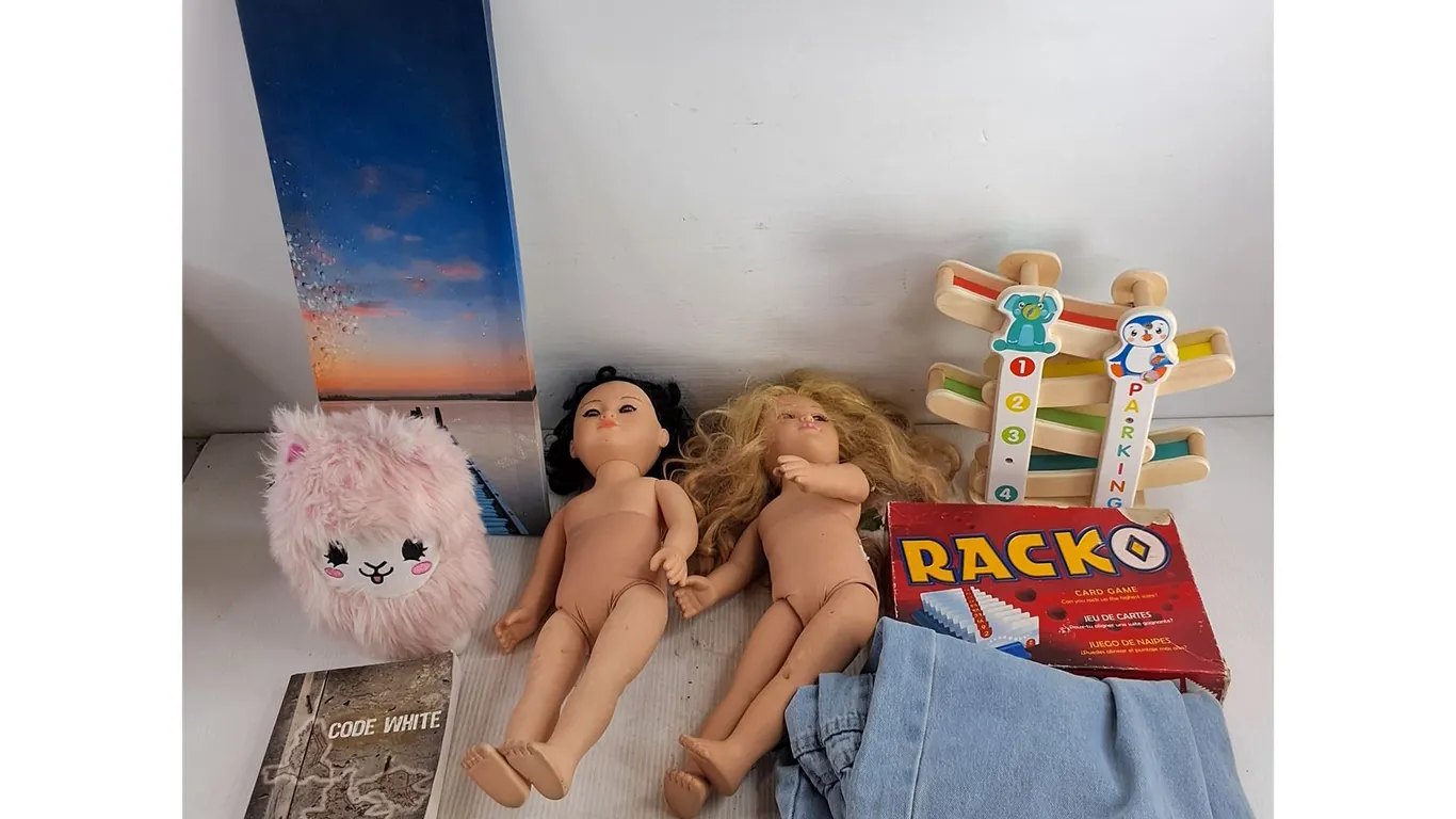 Dolls, Wall Art Print, Denim Pants - Size L, Racko Game, Code White Book, Misc