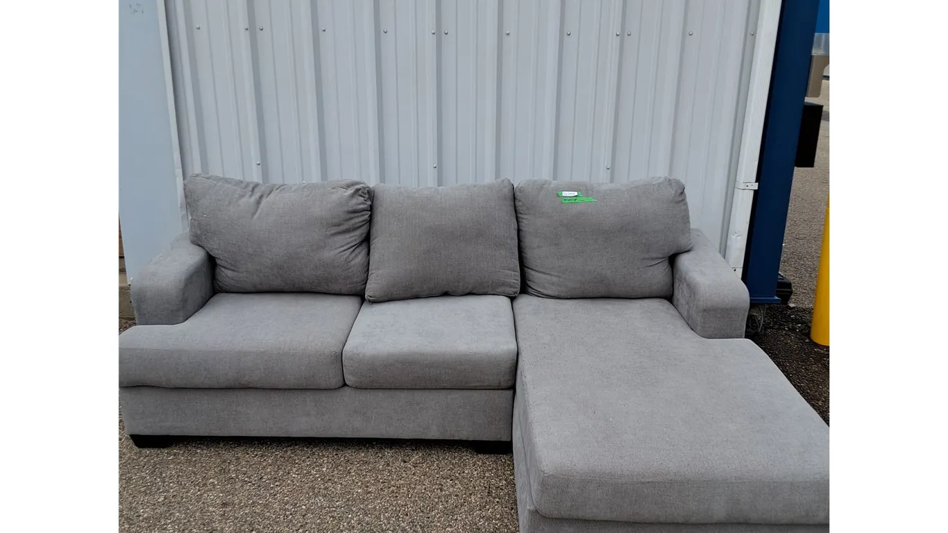 ~Grey Sectional Couch 98" x 69" x 33" No Shipping