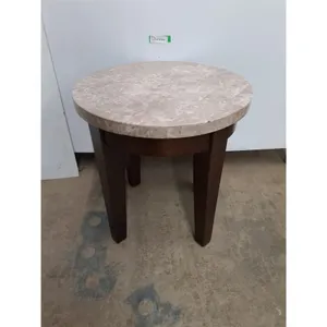 * Stone Top Side Table - 22" Diameter x 22.5" High - Cannot Ship