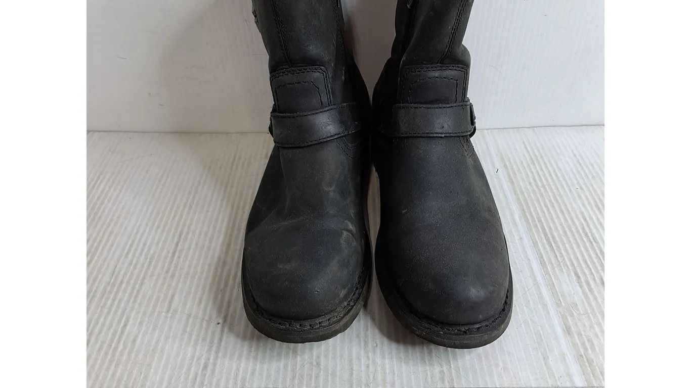 (1) Pair of Black Leather Harley-Davidson Motorcycle Boots-Size 9.5