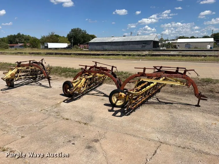(3) New Holland hay rakes