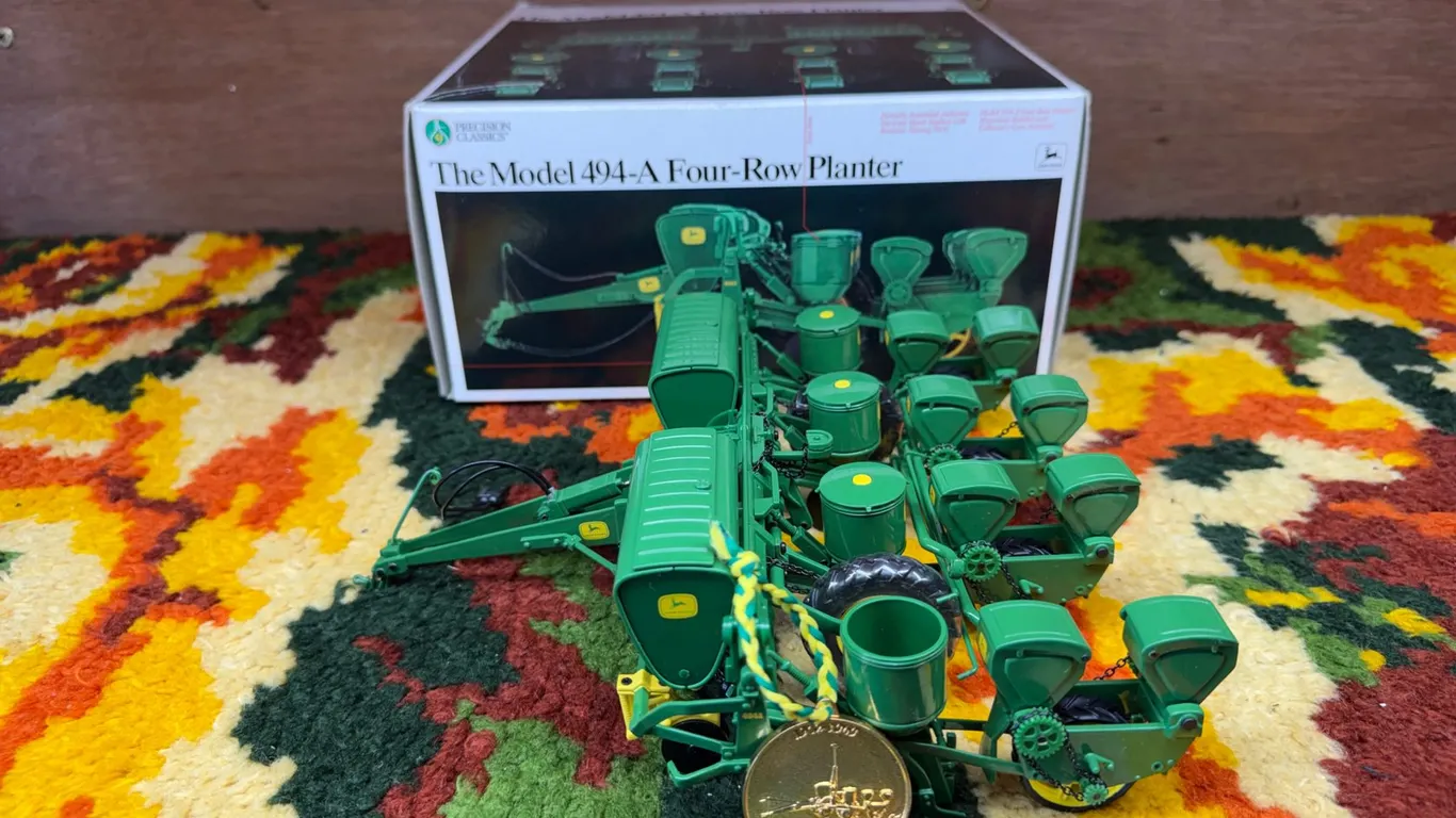 John Deere Diecast Model 494A 4 Row Planter