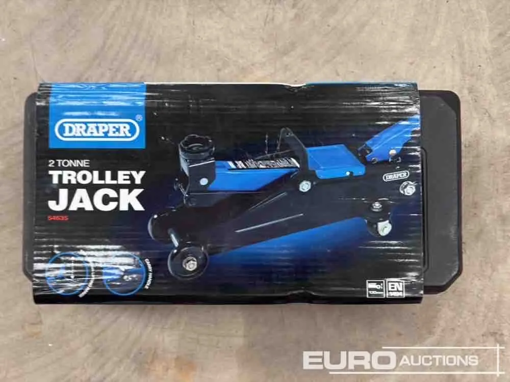 Unused Draper 2 Tonne Trolley Jack
