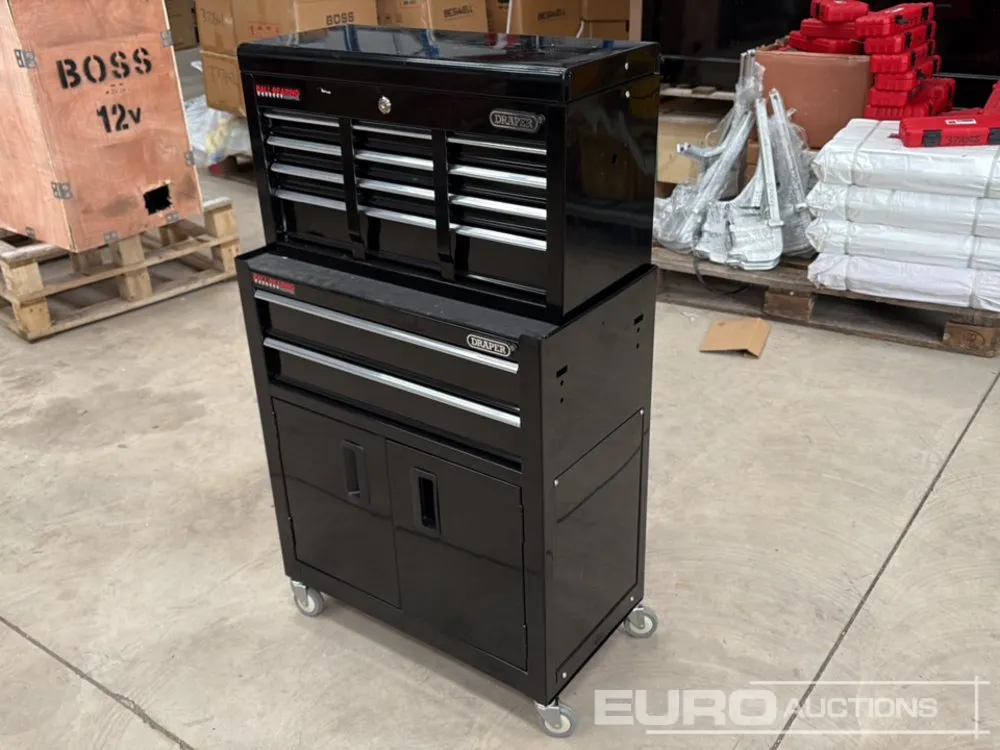 Unused Draper 14 Drawer Wheeled Tool Cabinet