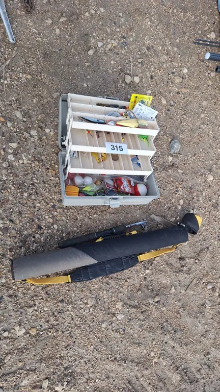 Fishing rod and tackle box