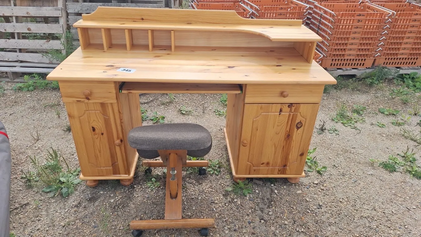 Desk. 57" long 23" deep, 36" High