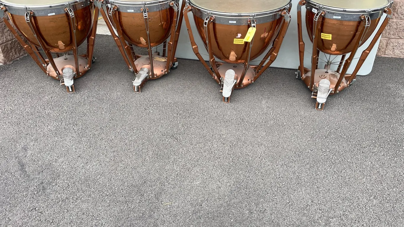 (4) Ludwig Balanced Action Copper Timpani Drums