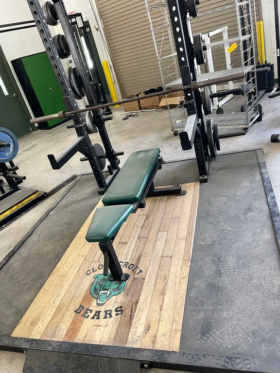 Samson Power Rack with Integrated Lifting Platform, Utility Bench, Olympic Barbell, and Weight Plates