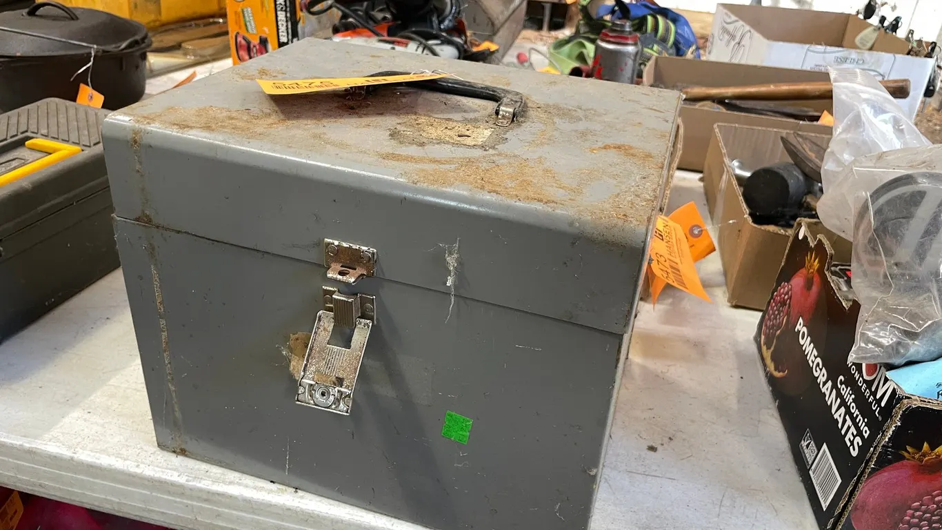 Metal Box with Contents
