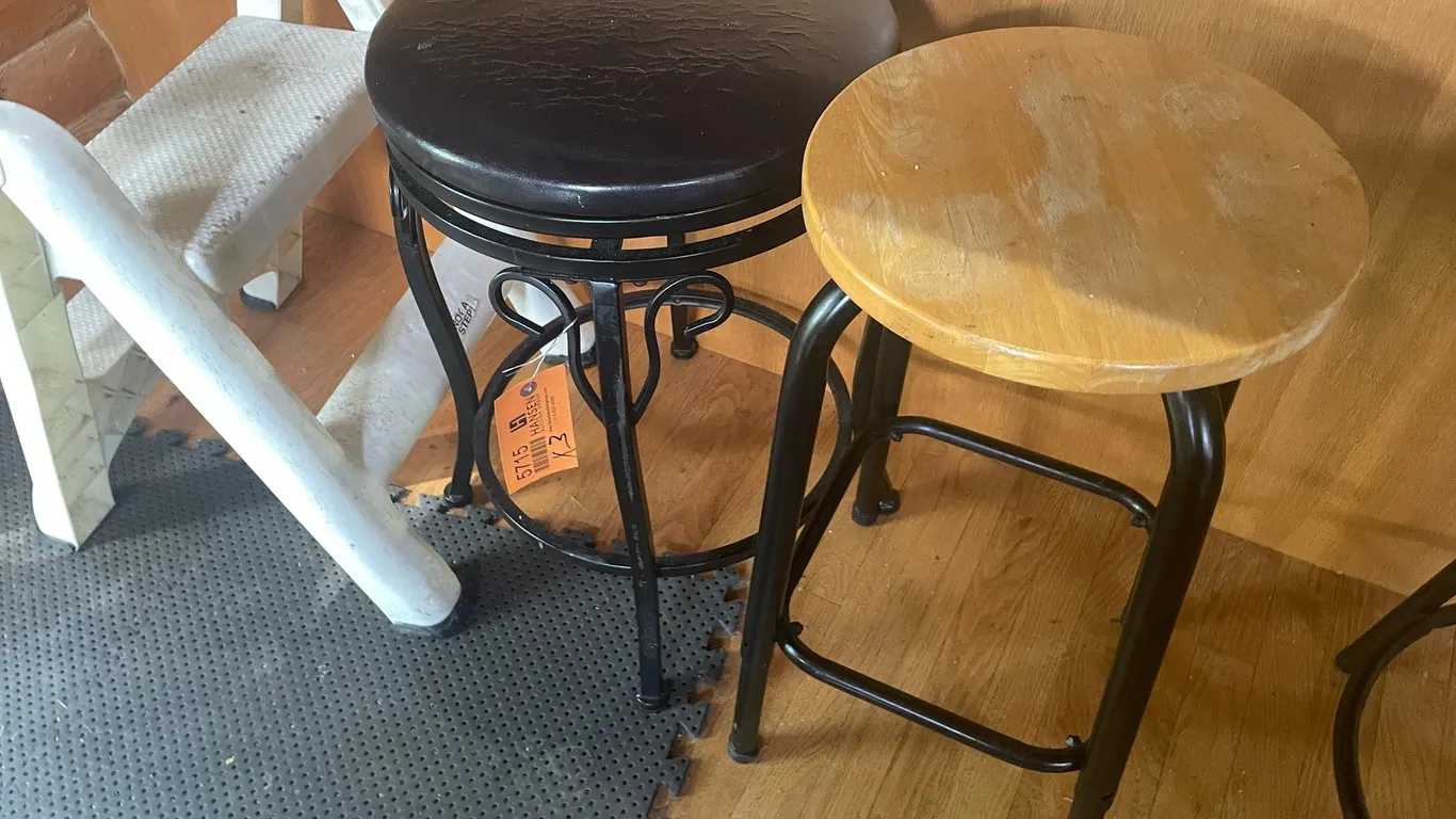 (2) Wood Stools