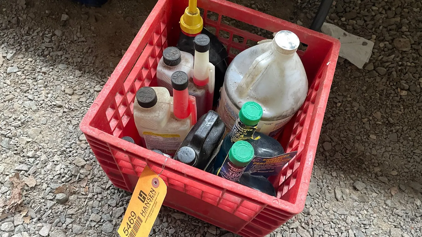 Plastic Crate with Contents