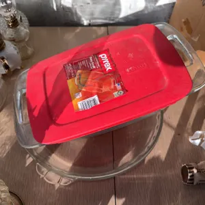 Pyrex Glass Baking Dish with Red Lid