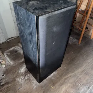 Tall Rectangular Black Floor Speaker Cabinet