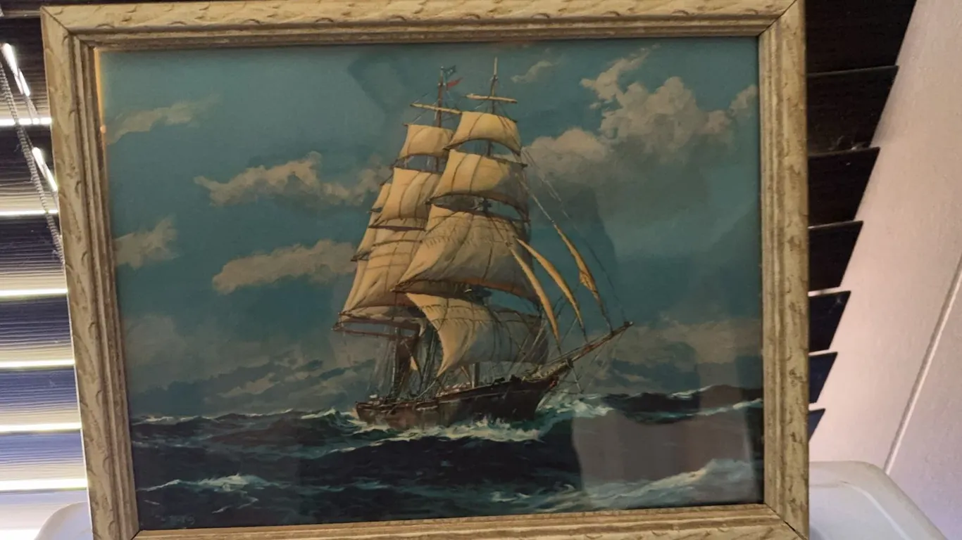 Framed Maritime Sailing Ship Print
