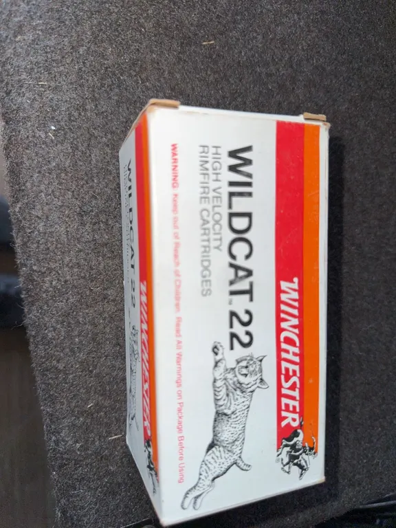 Winchester Wildcat .22 High Velocity Rimfire Cartridges, Full Box