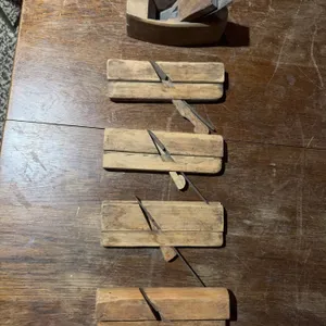 5 Wooden Moulding Planes and 1 Wooden Jack Plane