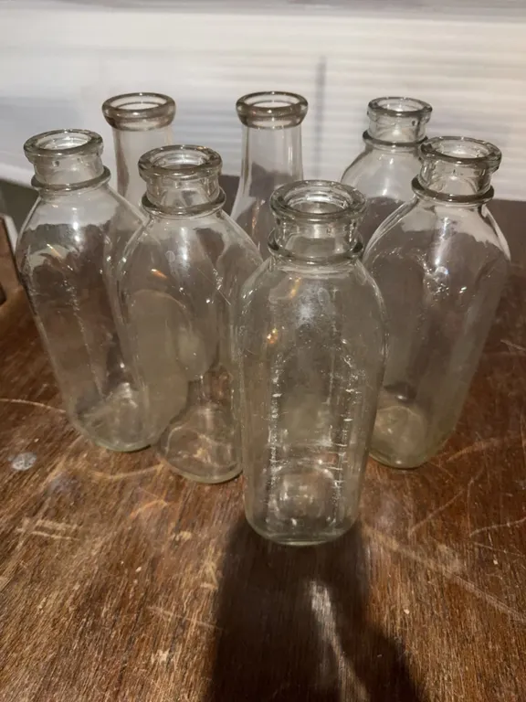 11 Clear Glass Bottles