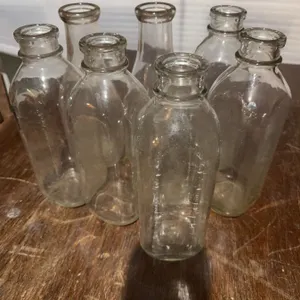11 Clear Glass Bottles